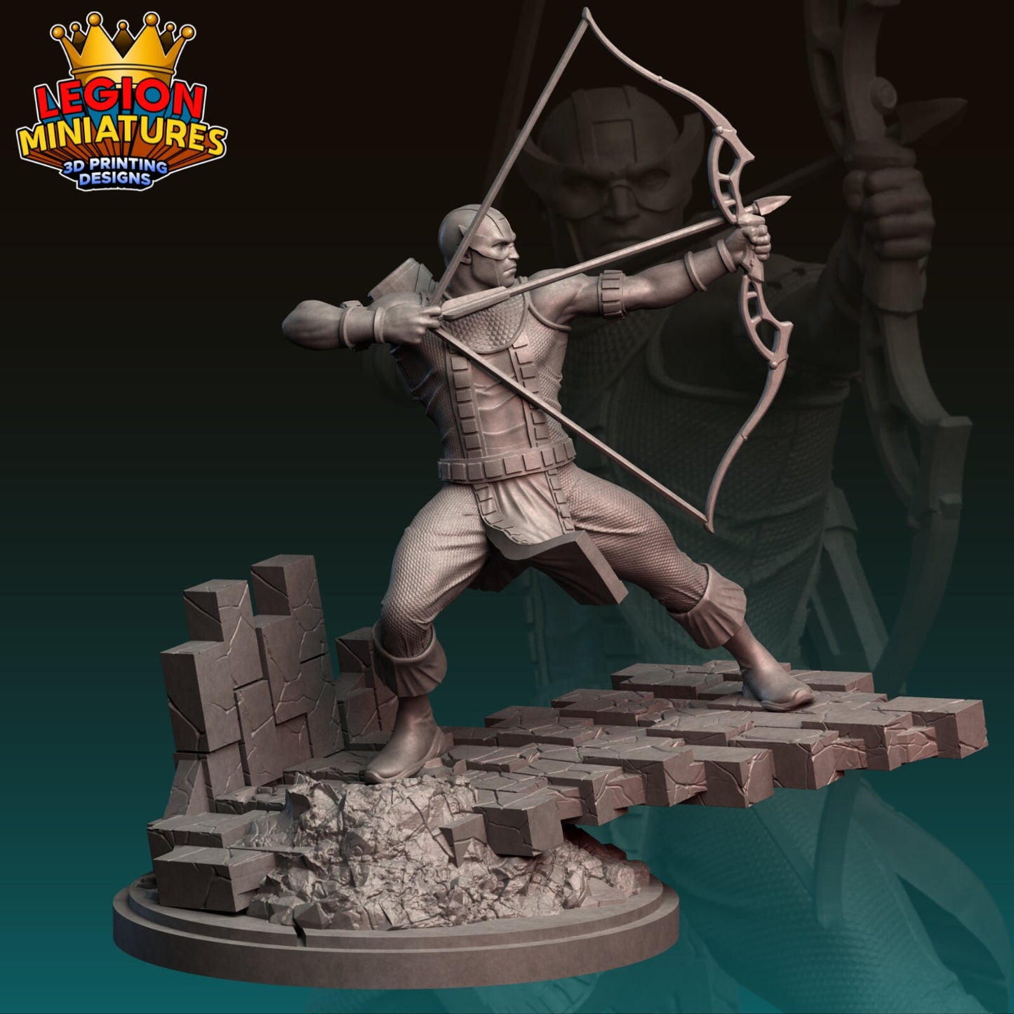 Hawkeye Fan-Art 40mm Miniature (Sculpted by Legion Miniatures) (Crisis Protocol Proxy/Alternative)