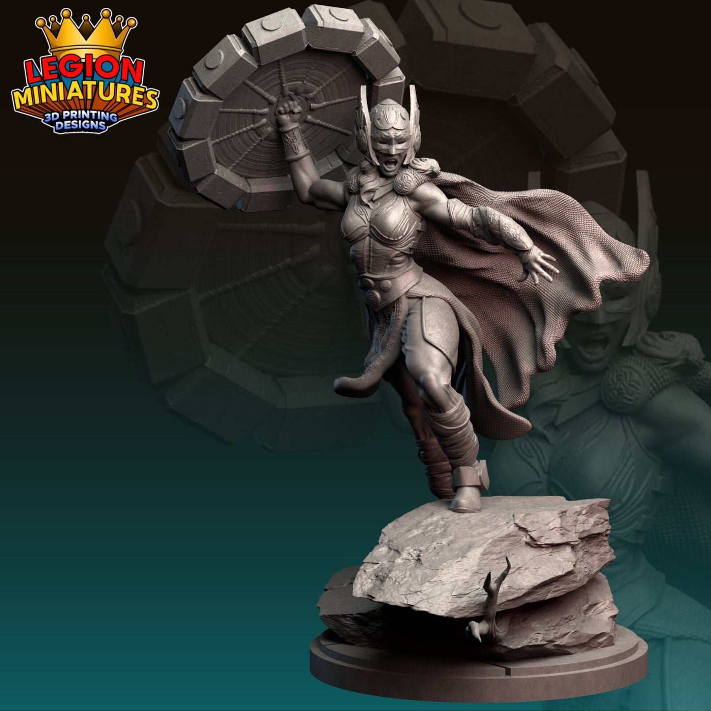 Mighty Thor Fan-Art 40mm Miniature (Sculpted by Legion Miniatures) (Crisis Protocol Proxy/Alternative)