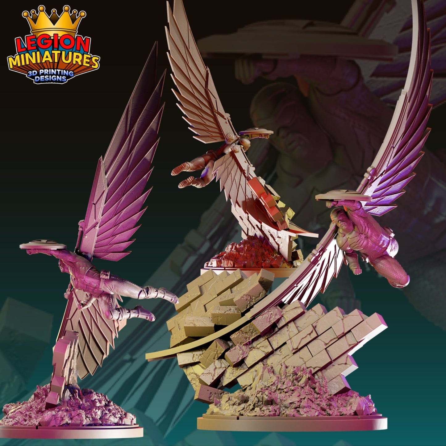 Falcon Fan-Art 40mm Miniature (Sculpted by Legion Miniatures) (Crisis Protocol Proxy/Alternative)