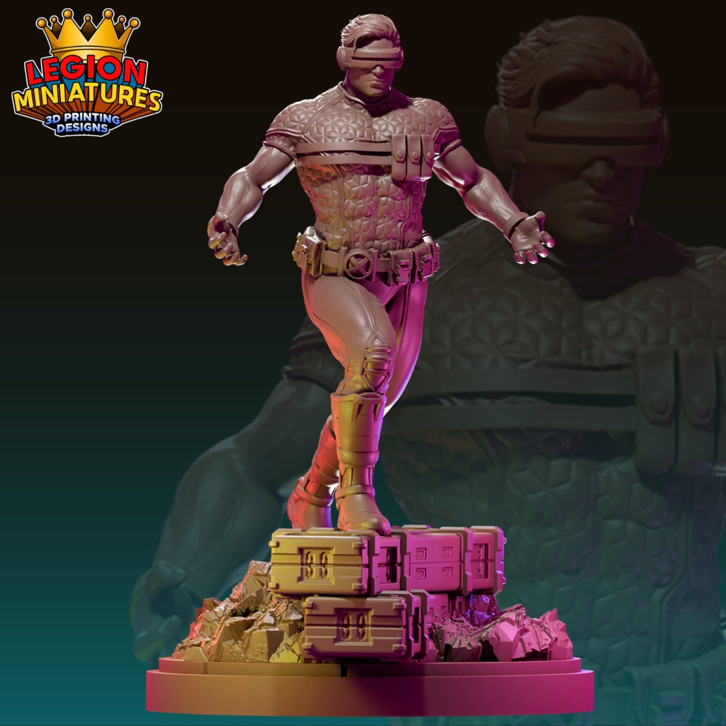 Ultimate Cyclops Fan-Art 40mm Miniature (Sculpted by Legion Miniatures) (Crisis Protocol Proxy/Alternative)