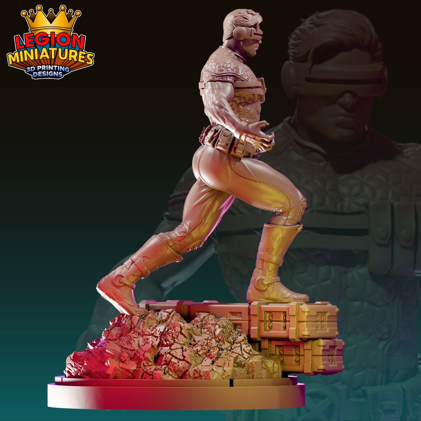 Ultimate Cyclops Fan-Art 40mm Miniature (Sculpted by Legion Miniatures) (Crisis Protocol Proxy/Alternative)