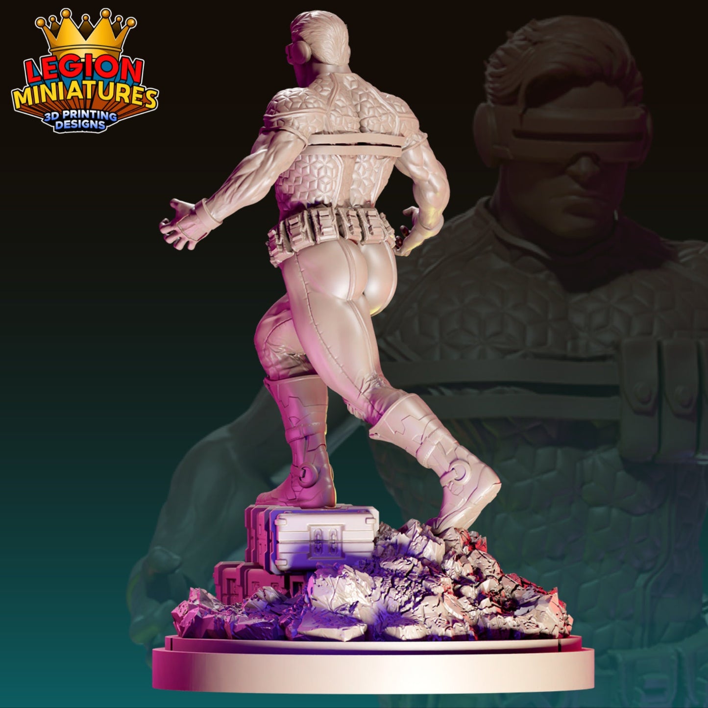 Ultimate Cyclops Fan-Art 40mm Miniature (Sculpted by Legion Miniatures) (Crisis Protocol Proxy/Alternative)