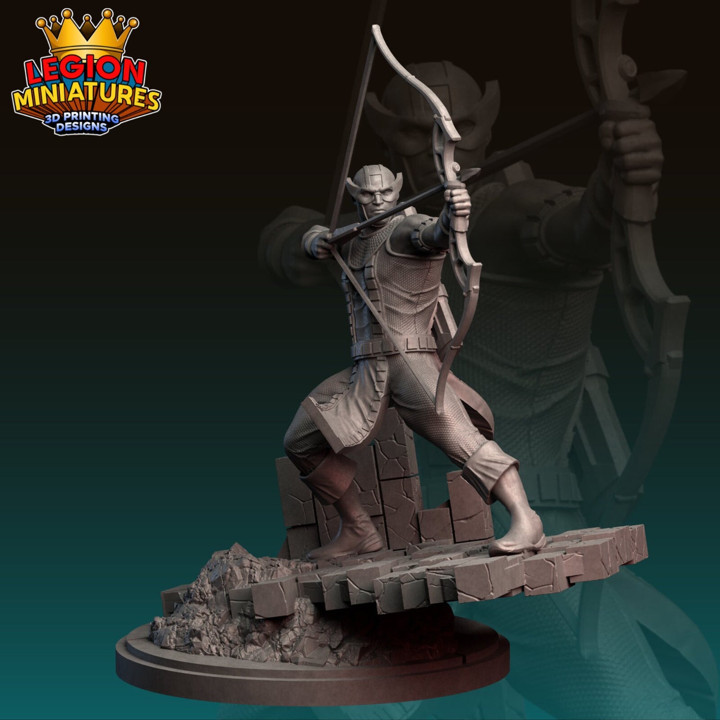 Hawkeye Fan-Art 40mm Miniature (Sculpted by Legion Miniatures) (Crisis Protocol Proxy/Alternative)