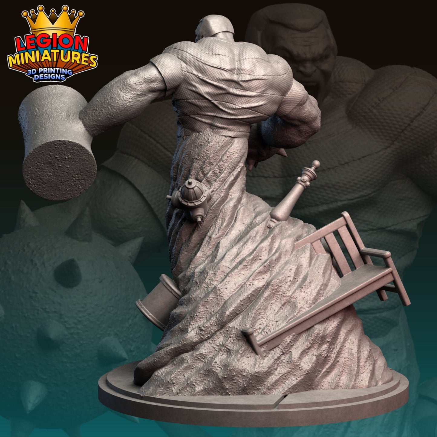 Sandman Fan-Art 40mm Miniature (Sculpted by Legion Miniatures) (Crisis Protocol Proxy/Alternative)