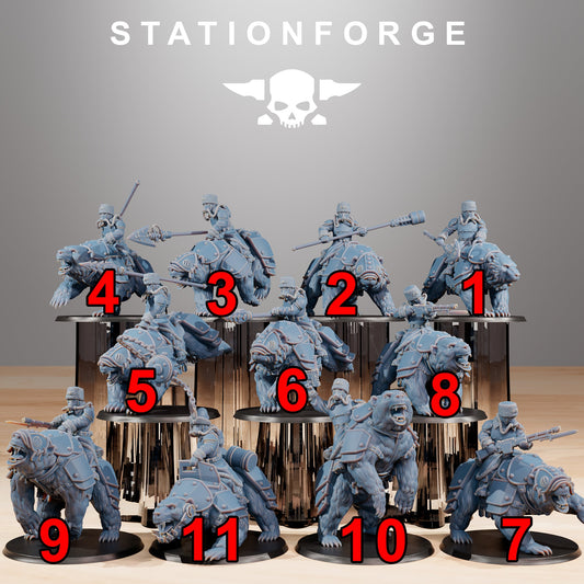 Grim Guard Bear Riders (sculpted by Stationforge)