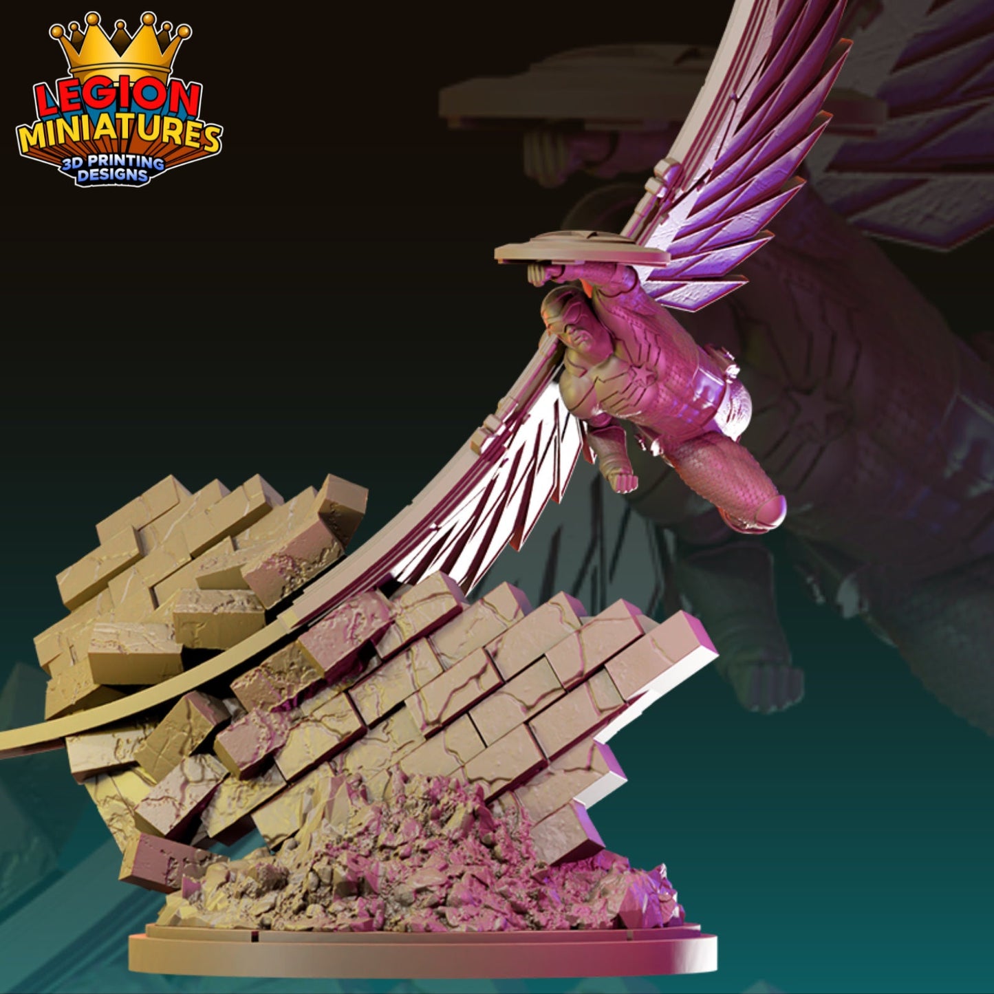 Falcon Fan-Art 40mm Miniature (Sculpted by Legion Miniatures) (Crisis Protocol Proxy/Alternative)