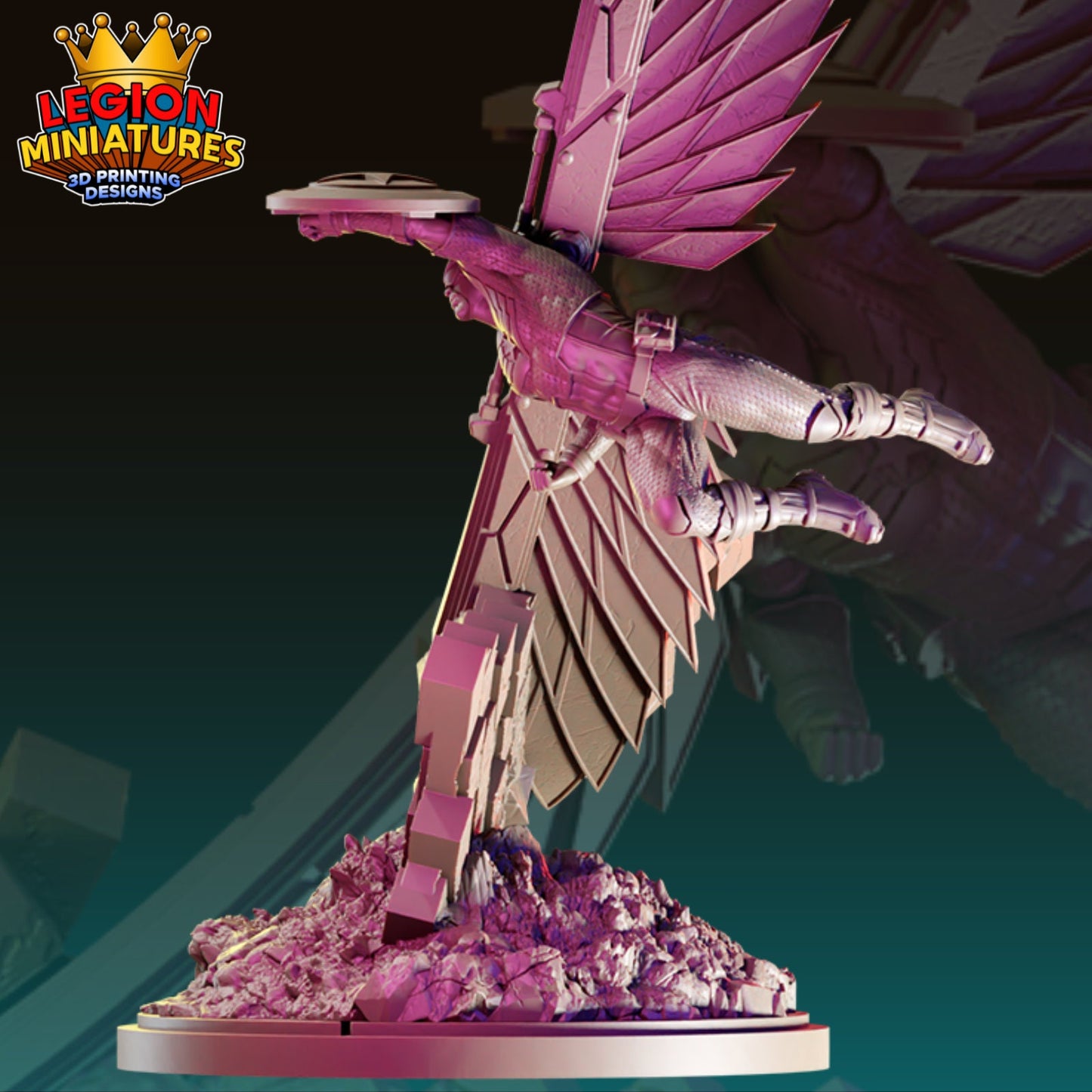 Falcon Fan-Art 40mm Miniature (Sculpted by Legion Miniatures) (Crisis Protocol Proxy/Alternative)