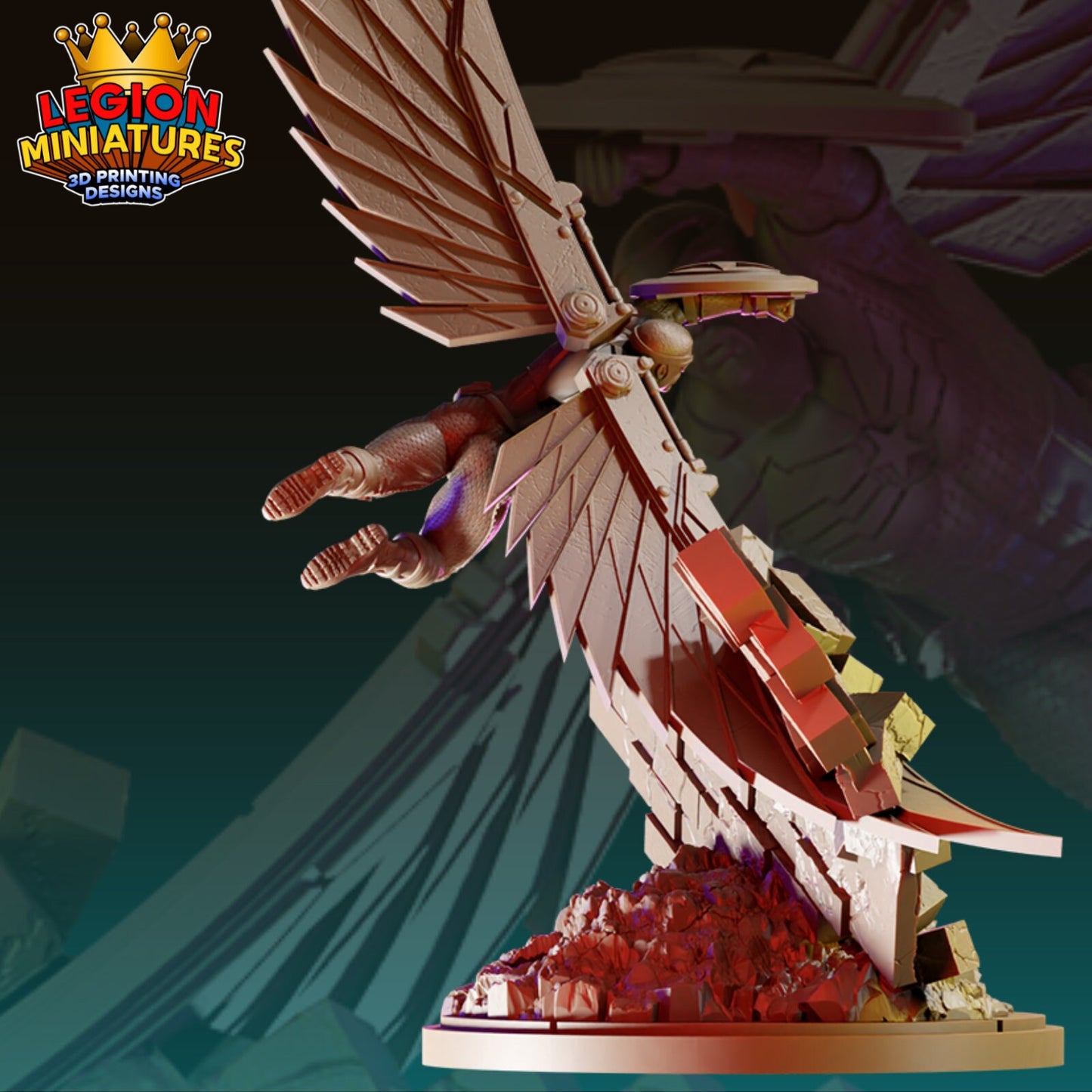 Falcon Fan-Art 40mm Miniature (Sculpted by Legion Miniatures) (Crisis Protocol Proxy/Alternative)