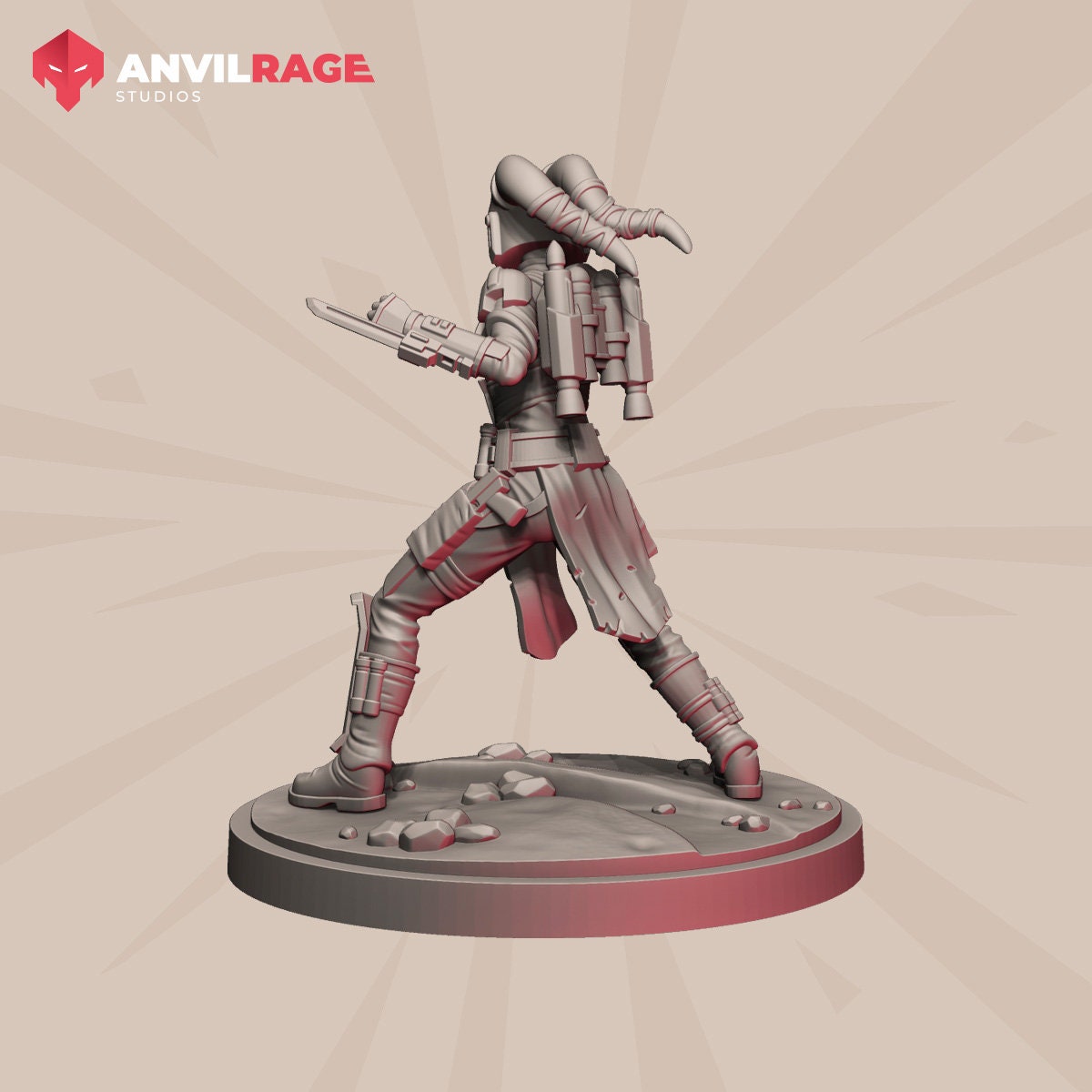 Mercenary Alien Girl (Sculpted by Anvilrage Studios)