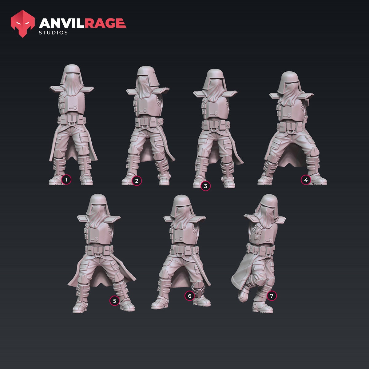Galactic Marines - set of 6 (Sculpted by Anvilrage Studios)