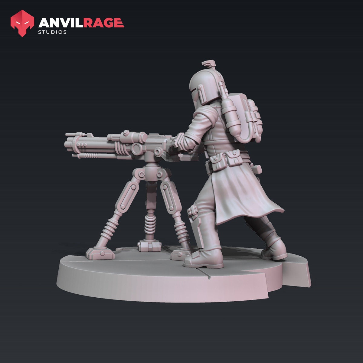 Old Way Mercenary Medium Blaster - 1 turret (Sculpted by Anvilrage Studios)