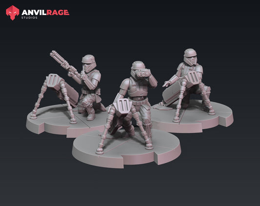 Gunline Mortar Operators - set of 3 (Sculpted by Anvilrage Studios)