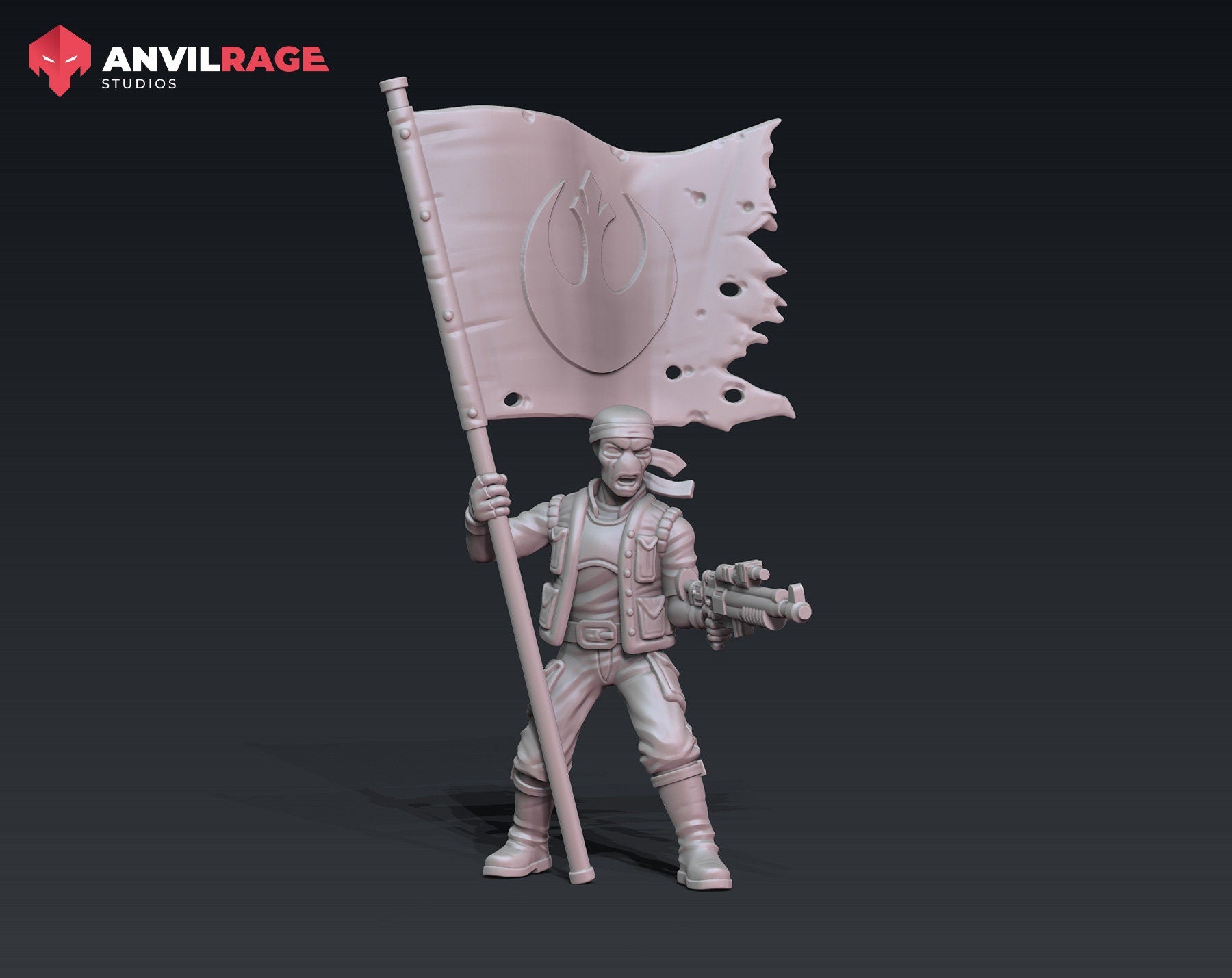 Rebellious Standard Bearer (Sculpted by Anvilrage Studios)