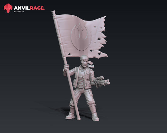 Rebellious Standard Bearer (Sculpted by Anvilrage Studios)