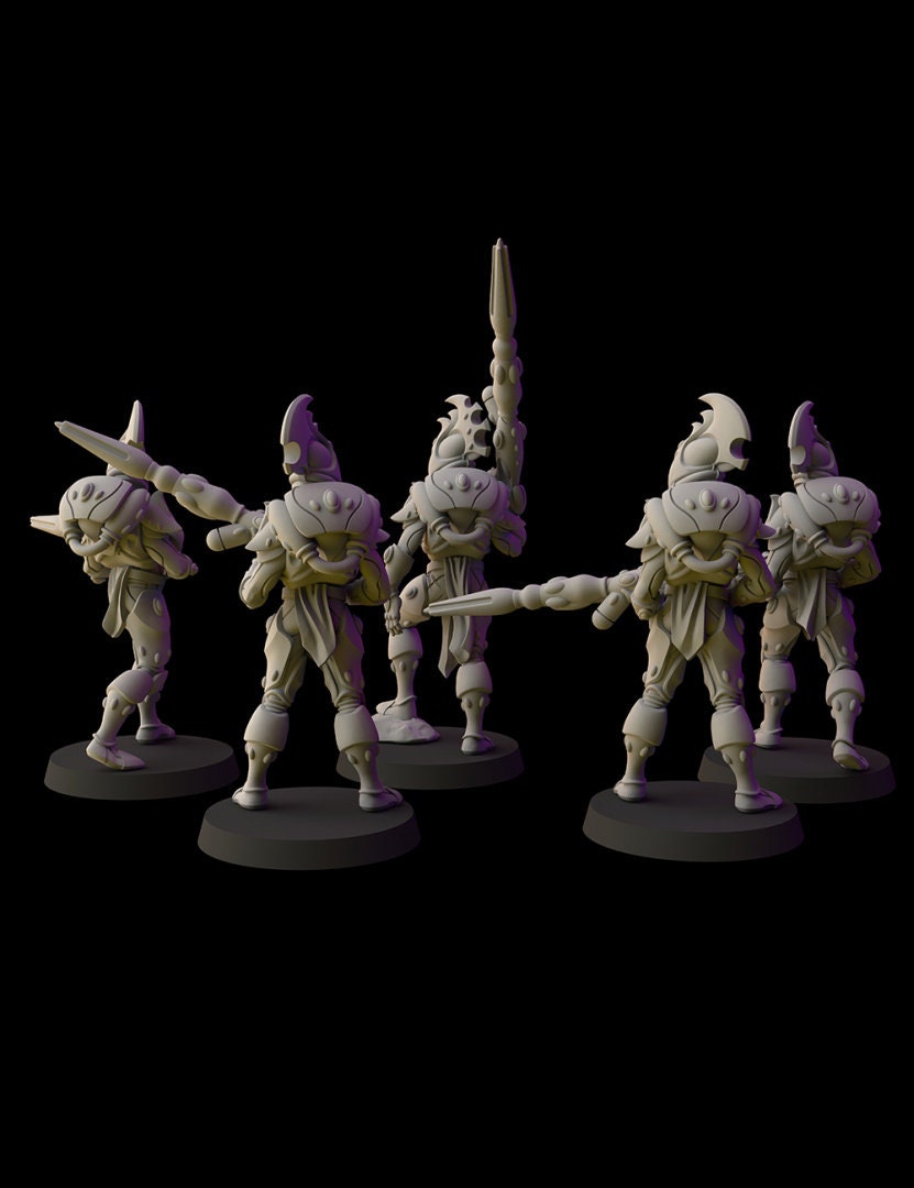 Aeterni Primeval Flame Warriors - set of 5 (Sculpted by Fantasy Cult Miniatures)