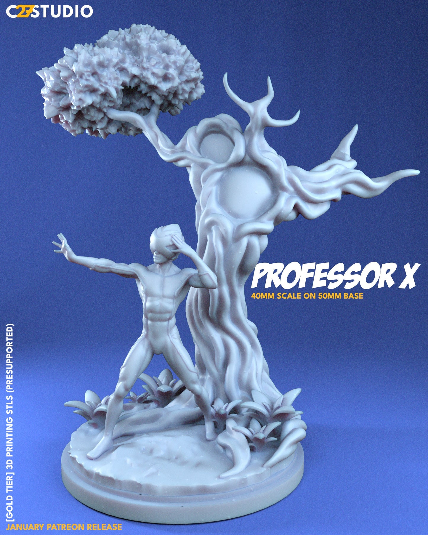 Professor X 40mm miniature (sculpted by C27 collectibles) (Crisis Protocol Proxy/Alternative)