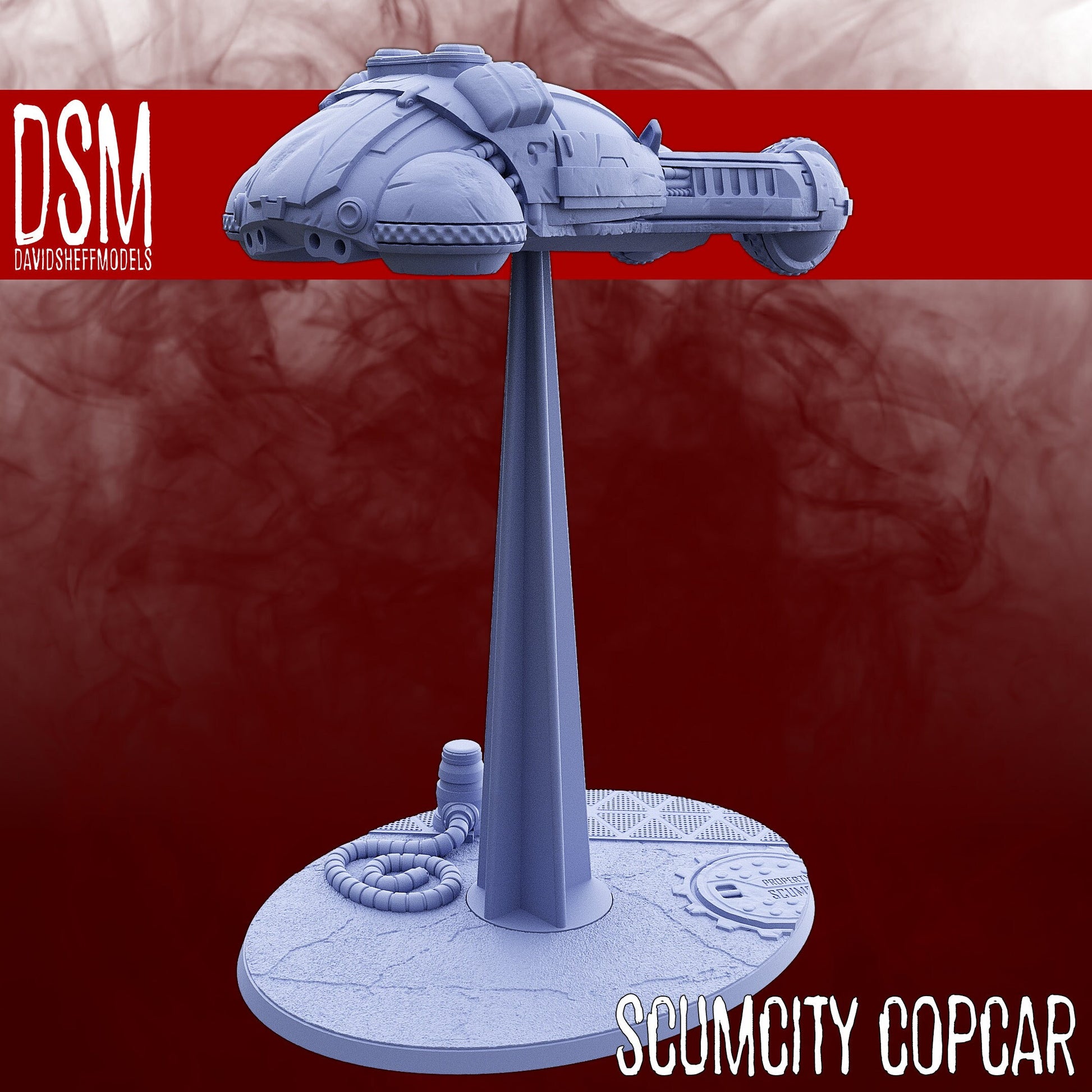 Scum City Cop Car - Flight mode (Sculpted by David Sheff Models)