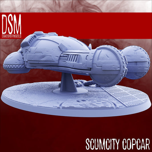 Scum City Cop Car - Hover mode (Sculpted by David Sheff Models)
