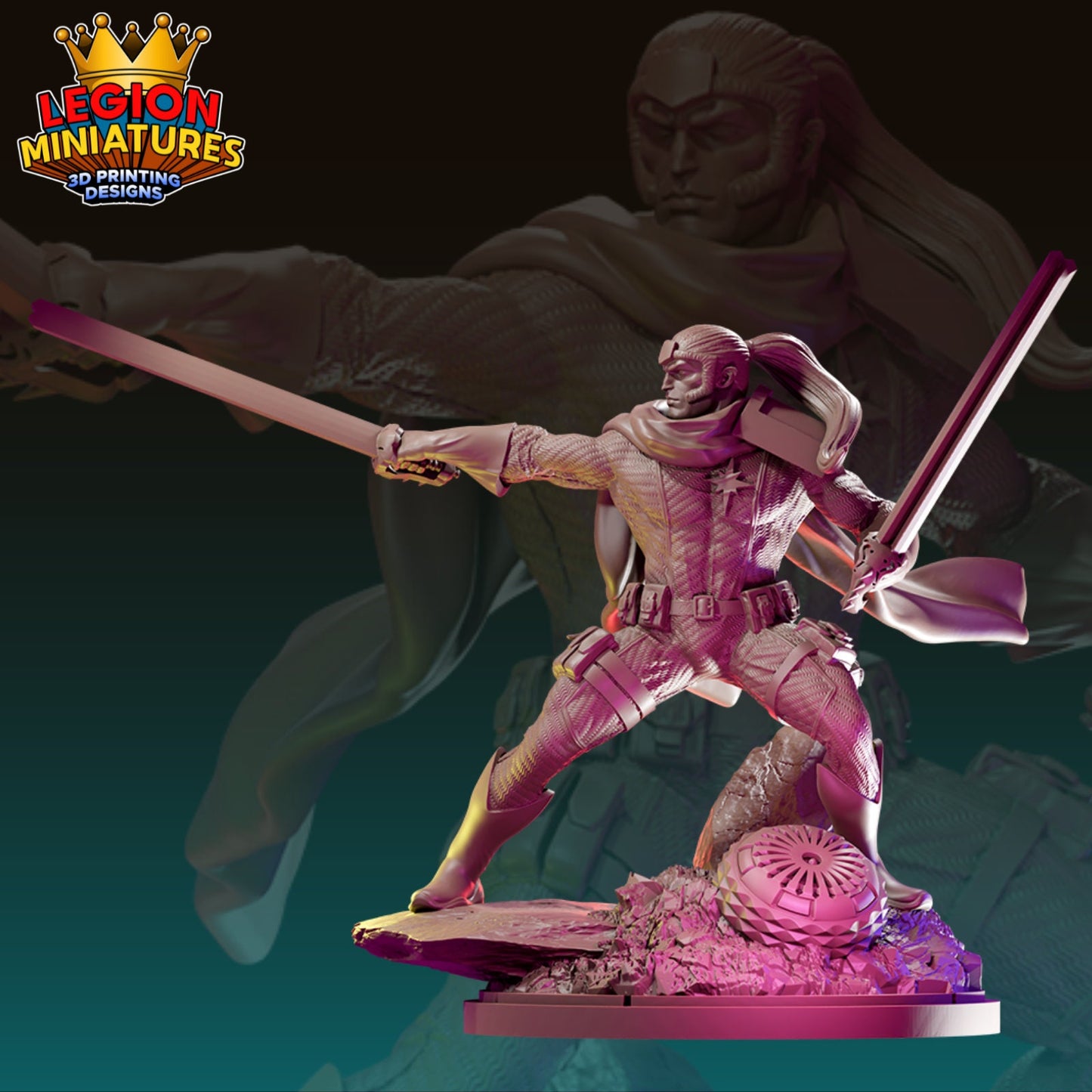 Shatterstar - Fan Art 40mm Miniature (Sculpted by Legion Miniatures) (Crisis Protocol Proxy/Alternative)