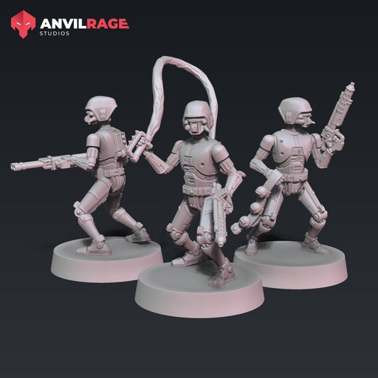 Assassination Droids 87 Heavies - set of 3 (Sculpted by Anvilrage Studios)