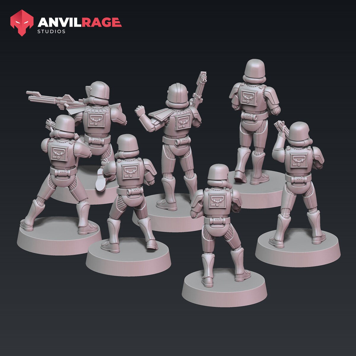 Phase One Storm Soldiers - set of 7 (Sculpted by Anvilrage Studios)