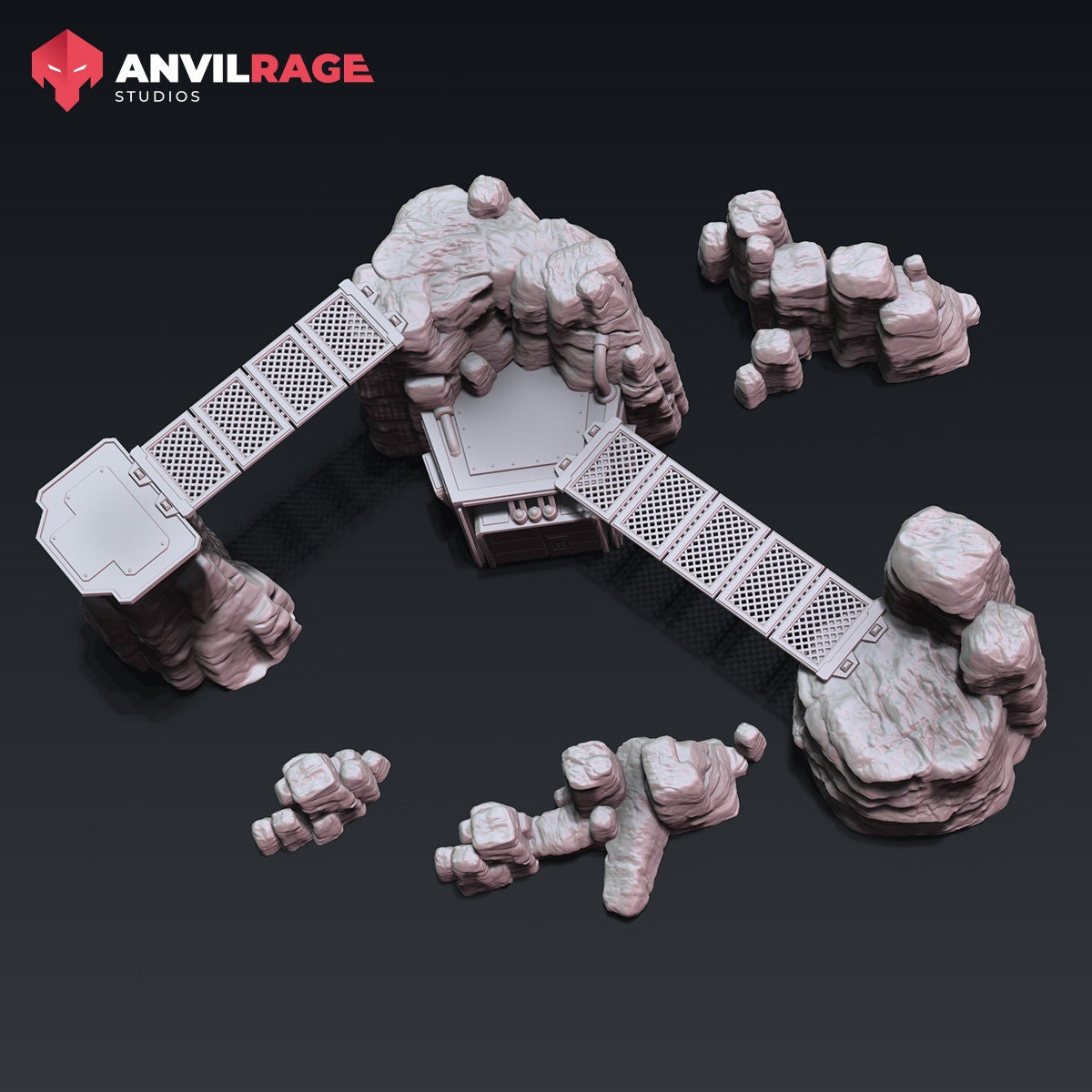 Rebel Hideout - FDM sci-fi terrain (Sculpted by Anvilrage Studios)