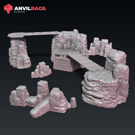 Rebel Hideout - FDM sci-fi terrain (Sculpted by Anvilrage Studios)