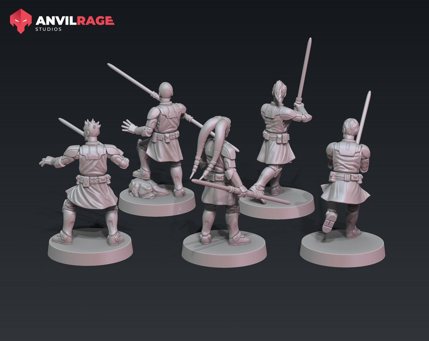 Force Knights - set of 5 (Sculpted by Anvilrage Studios)