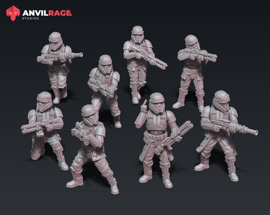 Gunline Troopers - set of 8 (Sculpted by Anvilrage Studios)