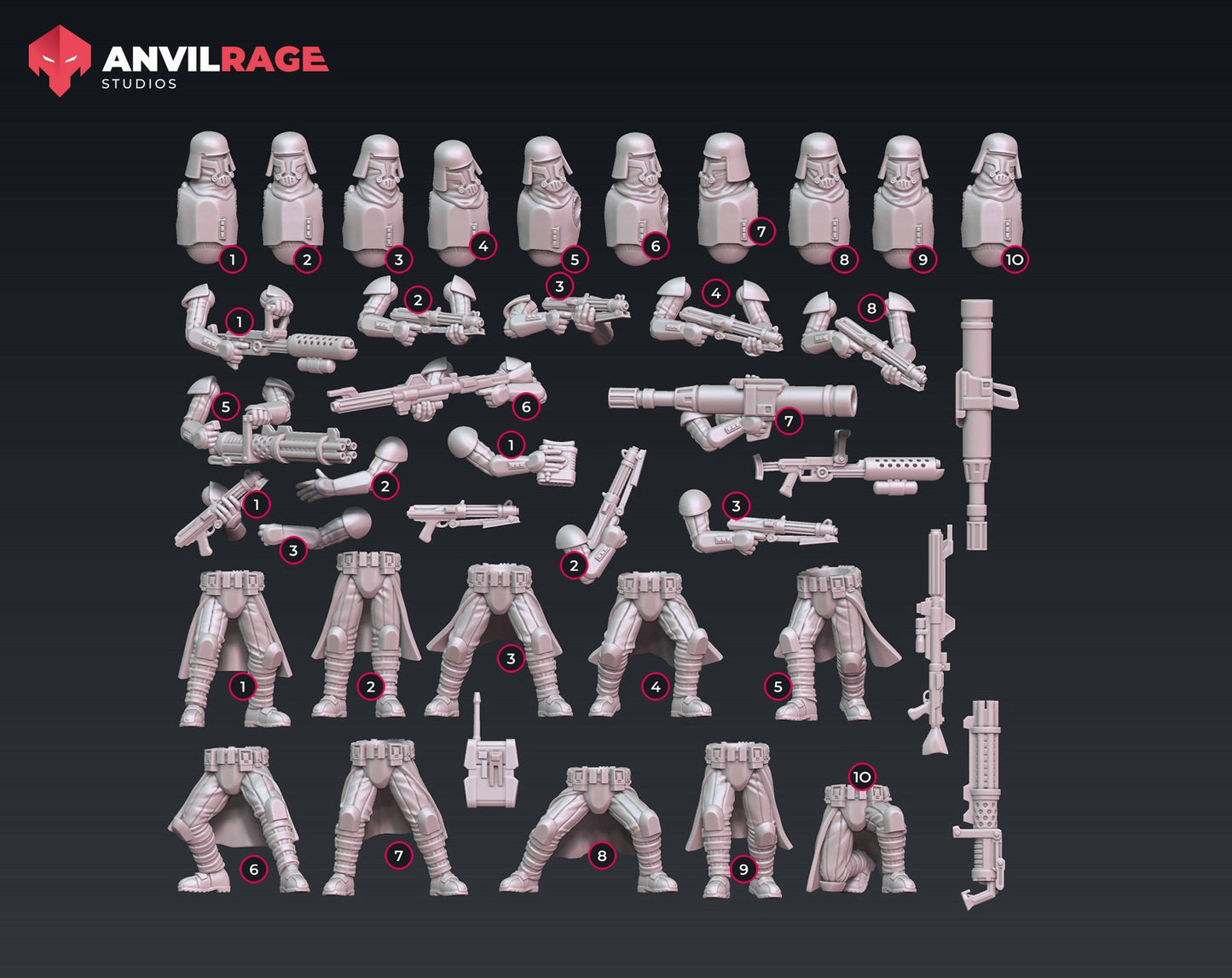 Frost Trooper Kit - set of 10 (Sculpted by Anvilrage Studios)