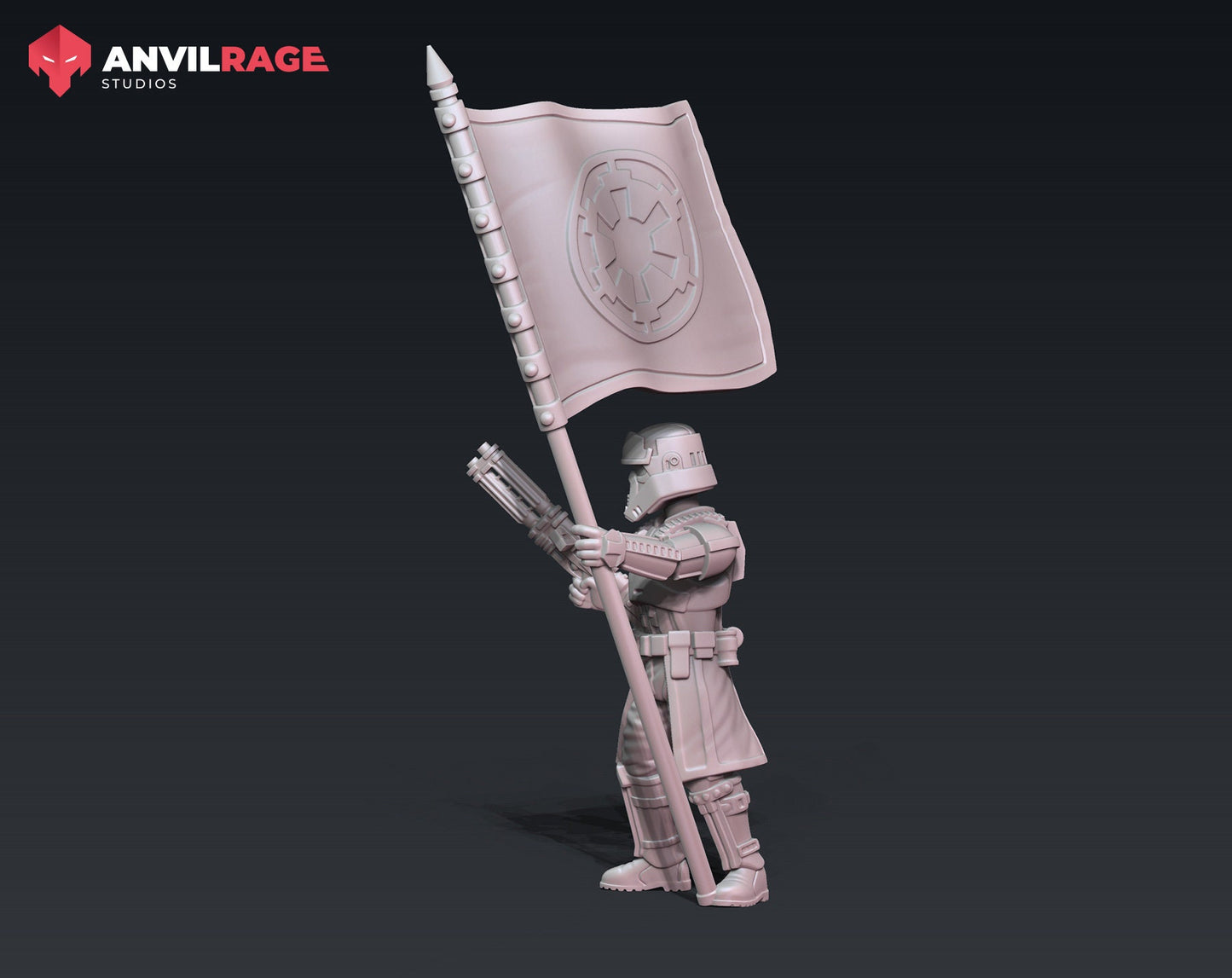 Gunline Banner Bearer (Sculpted by Anvilrage Studios)