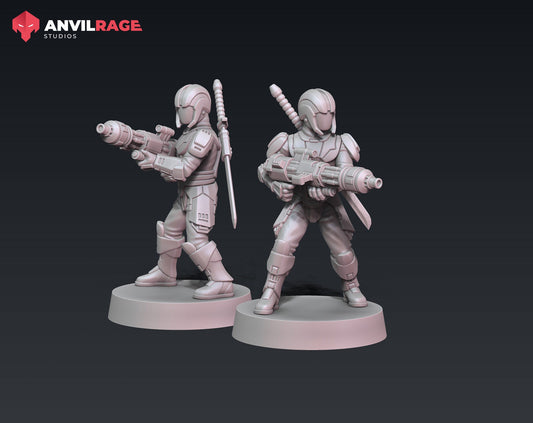 Dark Side Troopers - Heavy Repeating Blaster Specialists - Set of 2 (Sculpted by Anvilrage Studios)