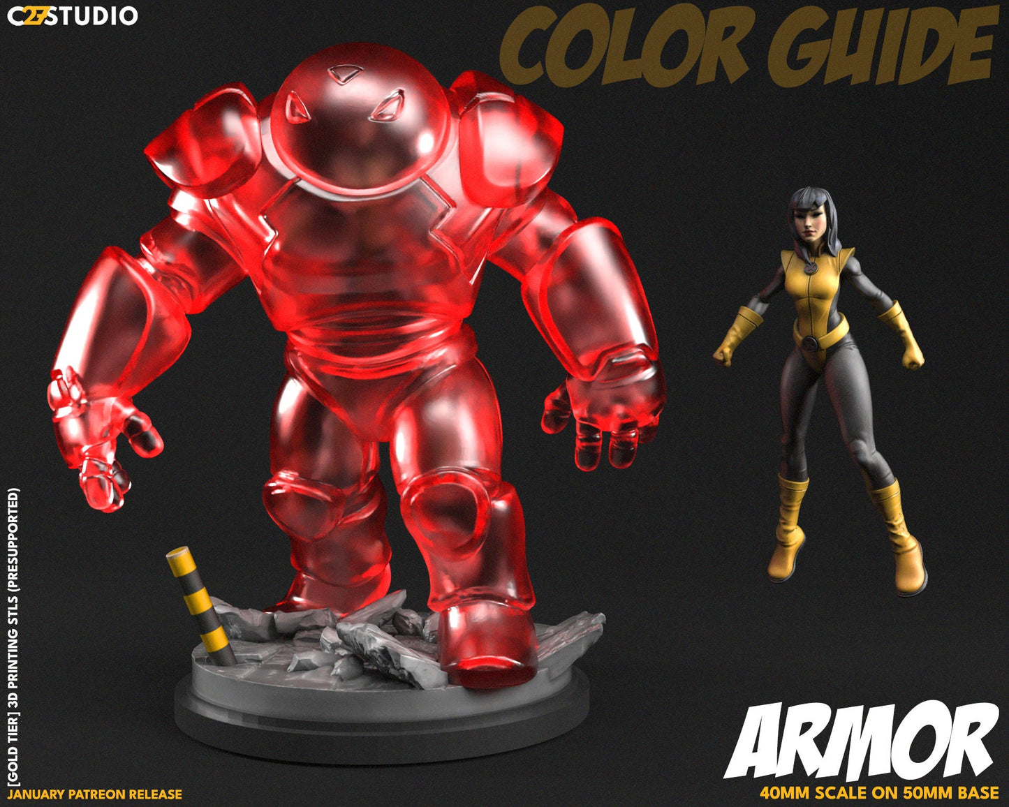 Armour / Mutant Nesting Doll 40mm miniature (sculpted by C27 collectibles) (Crisis Protocol Proxy/Alternative)