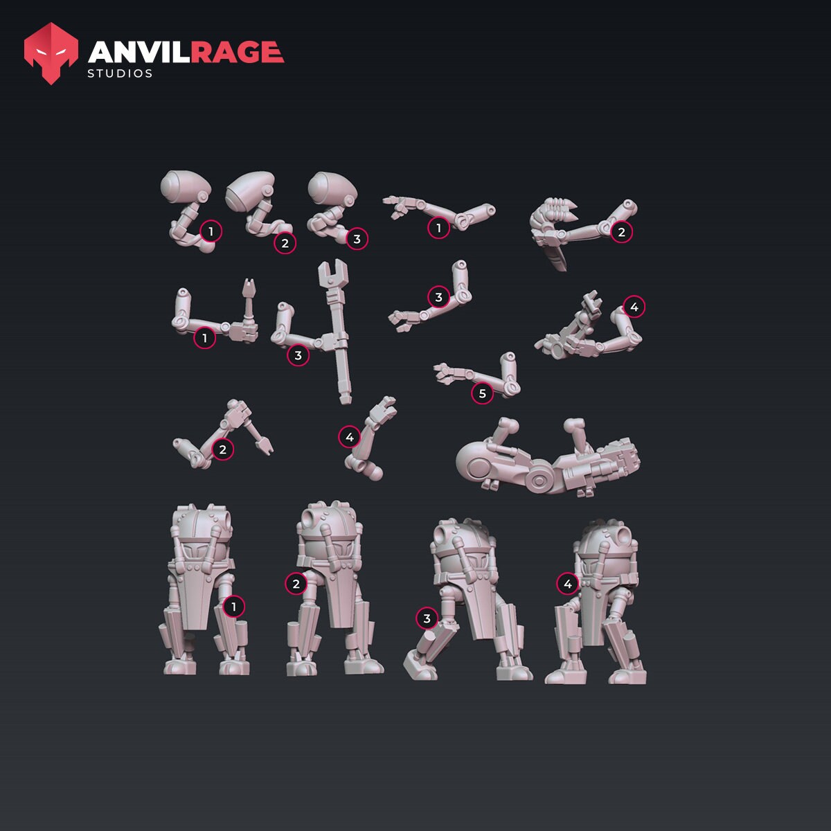 Repair Droids - Set of 5 (Sculpted by Anvilrage Studios)