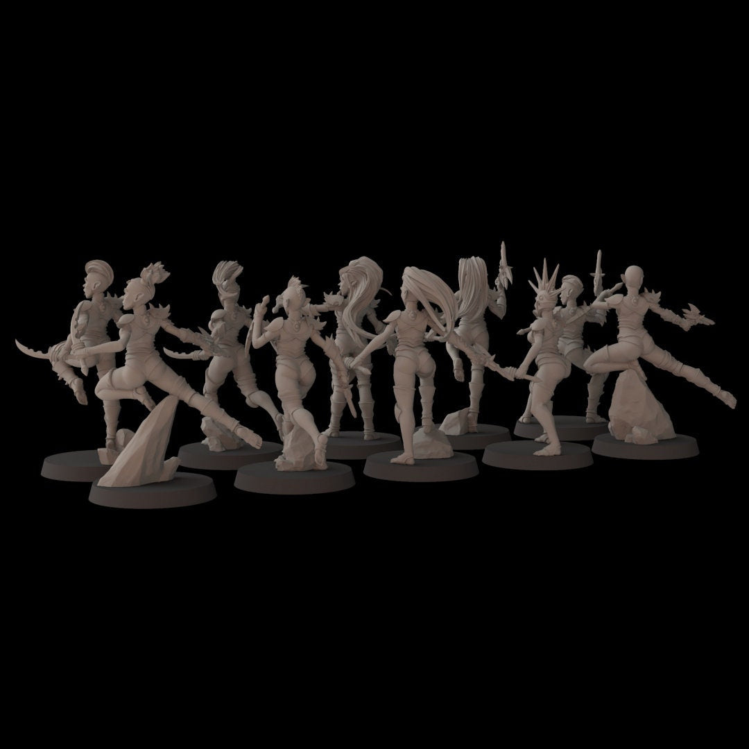 Shadowrunners - set of 10 (Sculpted by Fantasy Cult Miniatures)