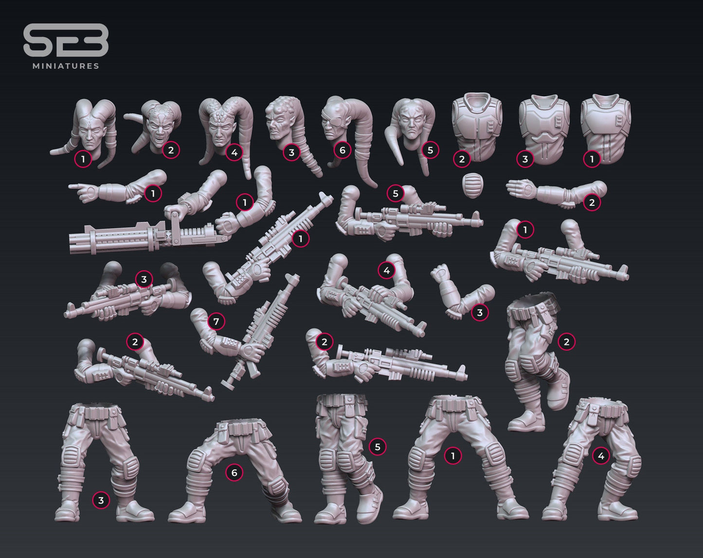 Freedom Fighter Carabiniers - set of 6 (Sculpted by Anvilrage Studios)