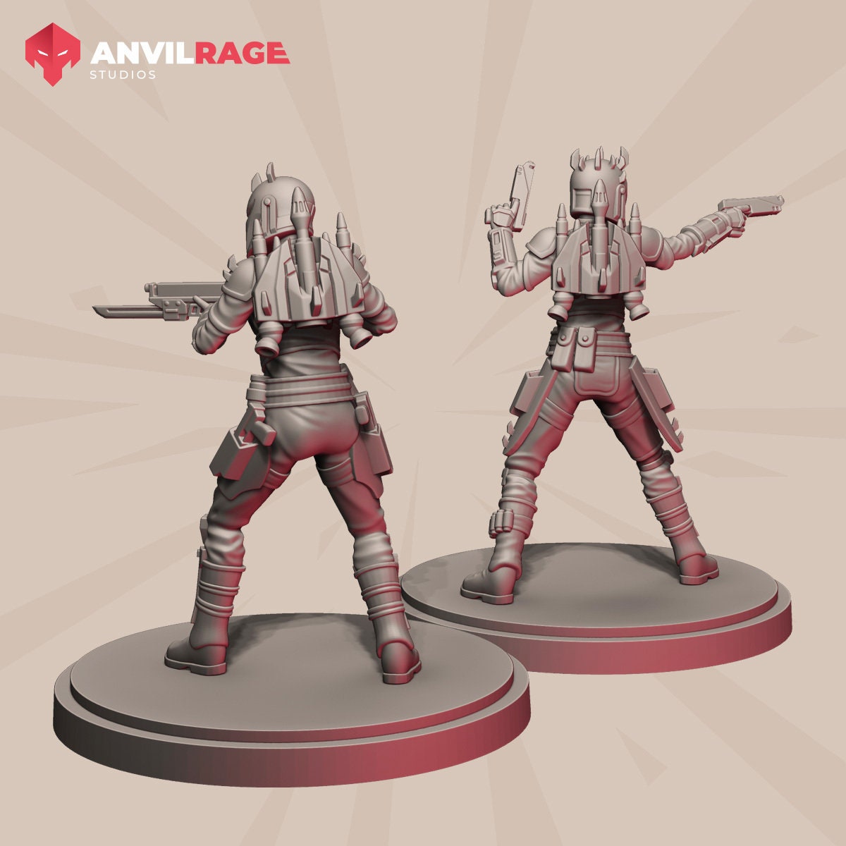 Dark Mercenaries (female) - Set of 2 (Sculpted by Anvilrage Studios)