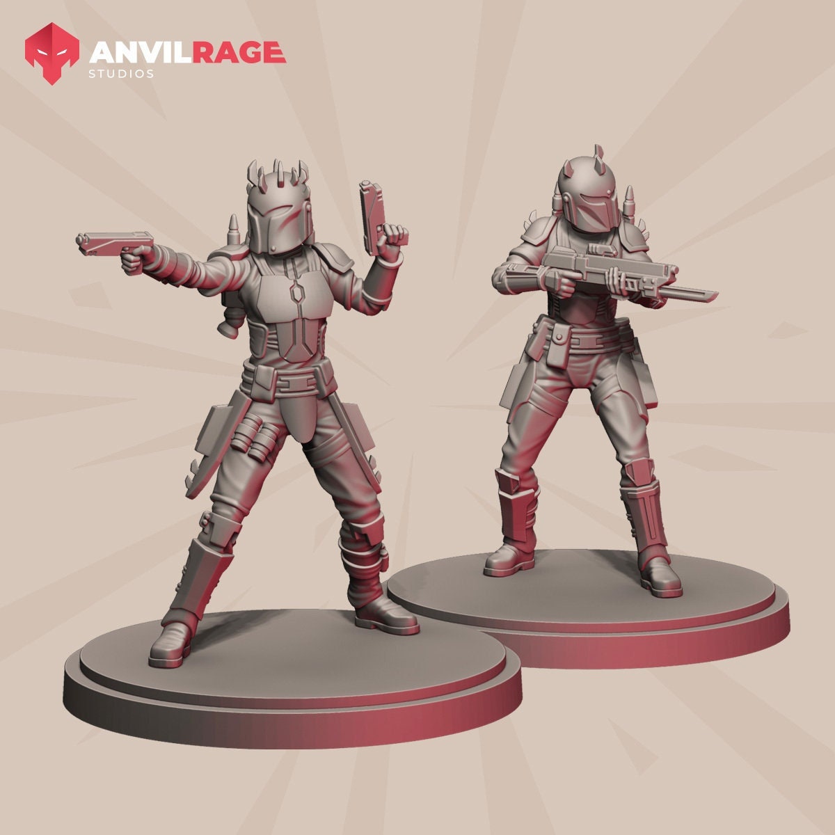 Dark Mercenaries (female) - Set of 2 (Sculpted by Anvilrage Studios)