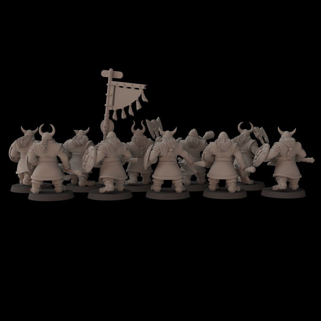 Dwarf Warriors - set of 10 (Sculpted by Fantasy Cult Miniatures)