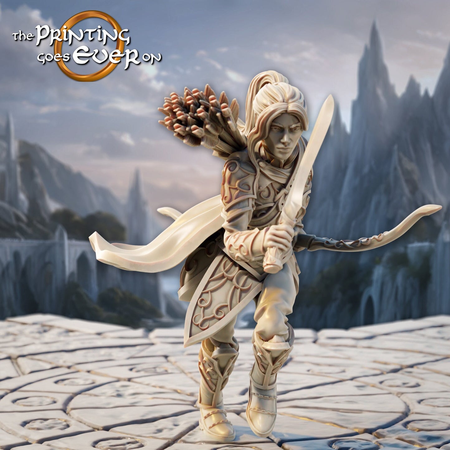 Elven Coastal Ranger C (sculpted by Print Goes Ever On)