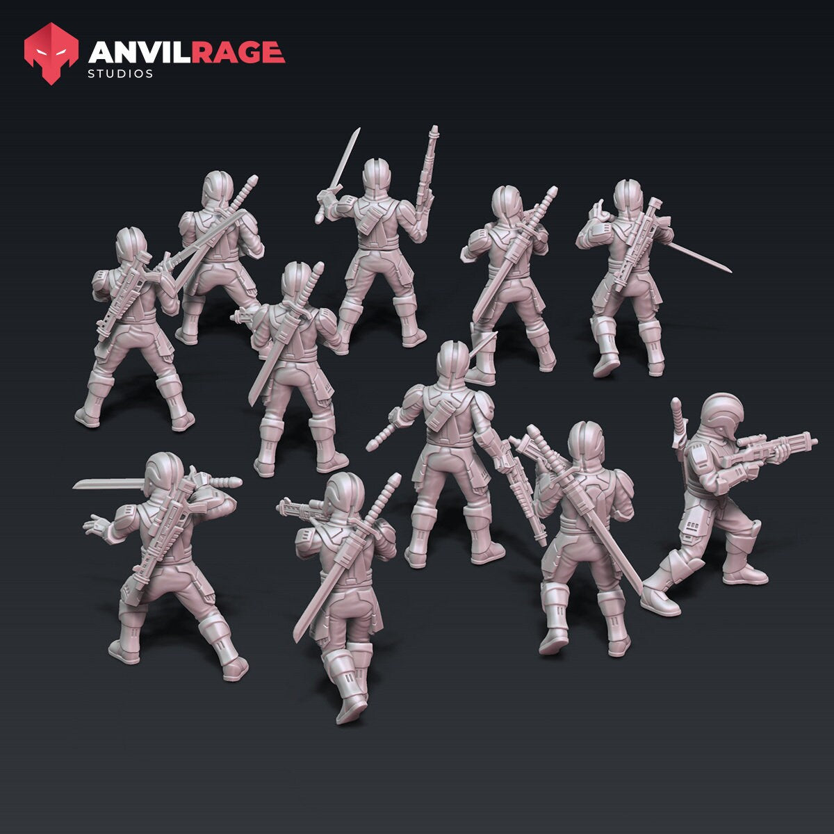 Dark Troopers - set of 10 (Sculpted by Anvilrage Studios)