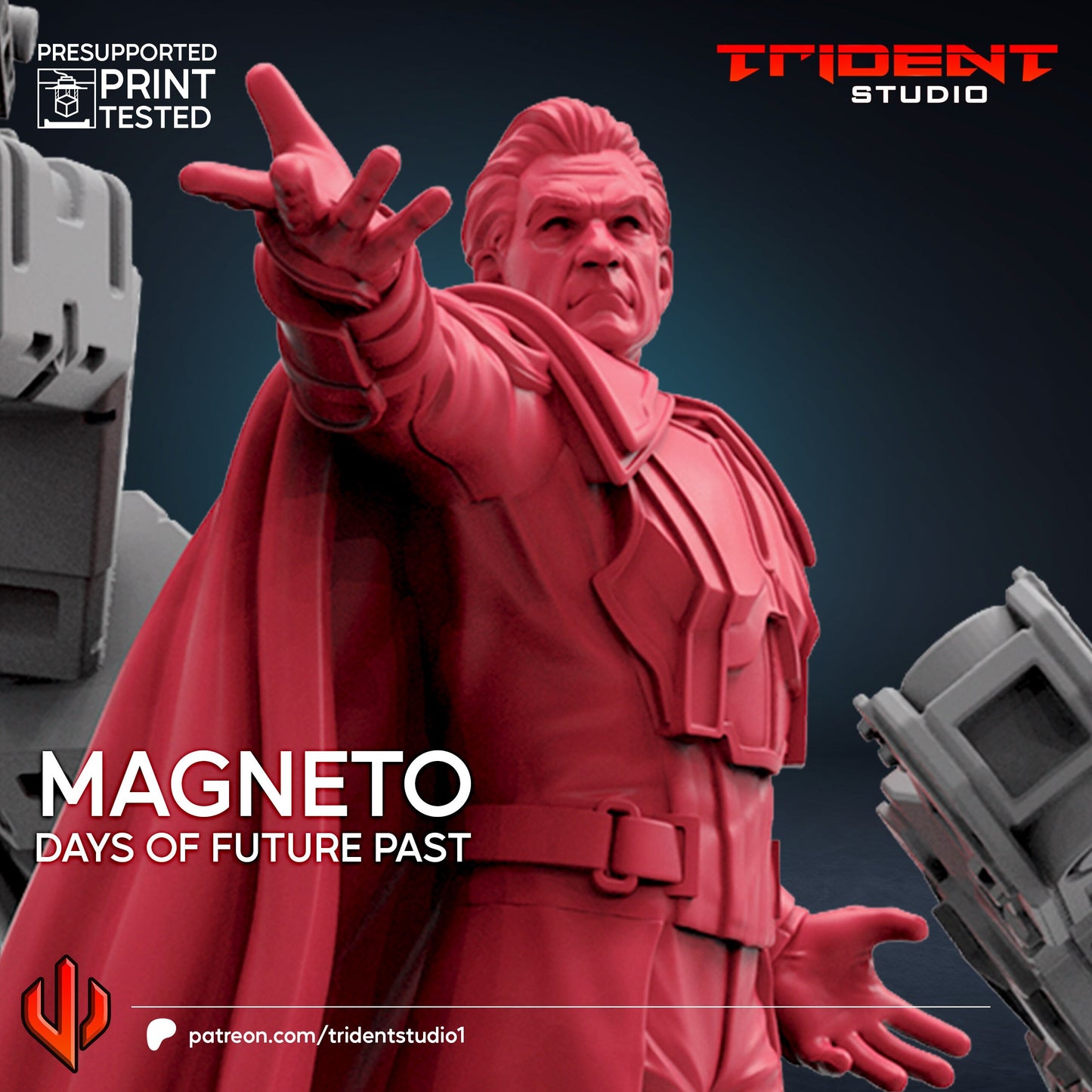 Magneto - Future Past (Fan art sculpted by Trident Studio) (Crisis Protocol Proxy/Alternative)