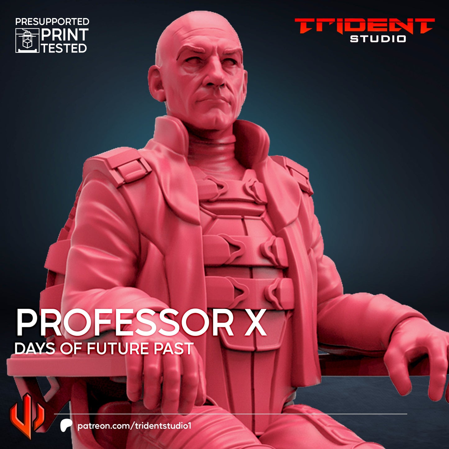Professor X - Future Past (Fan art sculpted by Trident Studio) (Crisis Protocol Proxy/Alternative)