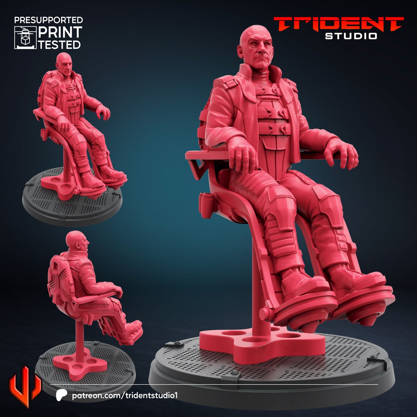 Professor X - Future Past (Fan art sculpted by Trident Studio) (Crisis Protocol Proxy/Alternative)