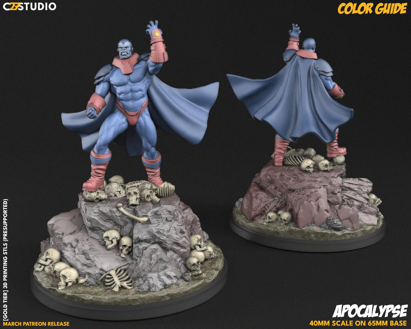 Apocalypse / Carastrophe 40mm miniature (sculpted by C27 collectibles) (Crisis Protocol Proxy/Alternative)