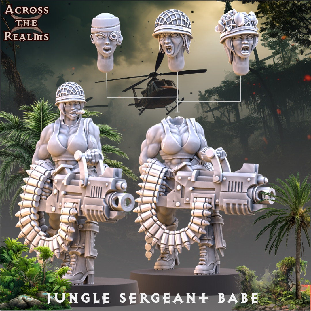 Jungle Sergeant Babe (sculpted by Across the Realms)