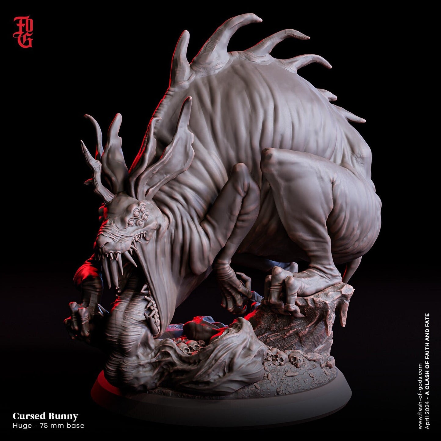 Cursed Bunny - A Clash of Faith and Fate (sculpted by Flesh of Gods miniatures)