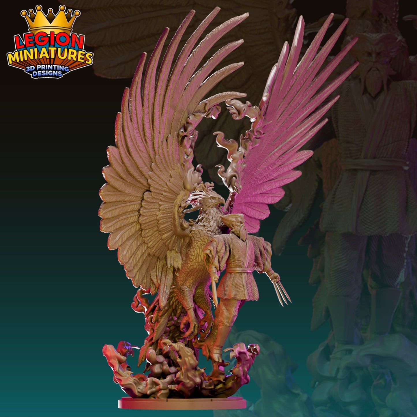 Old Logan Phoenix Fan-Art 40mm Miniature (Sculpted by Legion Miniatures) (Crisis Protocol Proxy/Alternative)