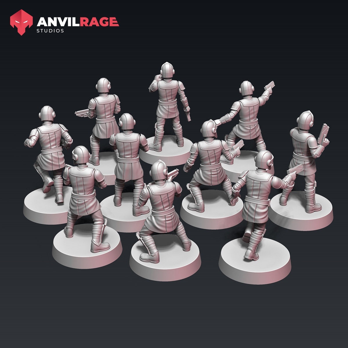 Peacekeepers with Pistols - set of 5 (Sculpted by Anvilrage Studios)