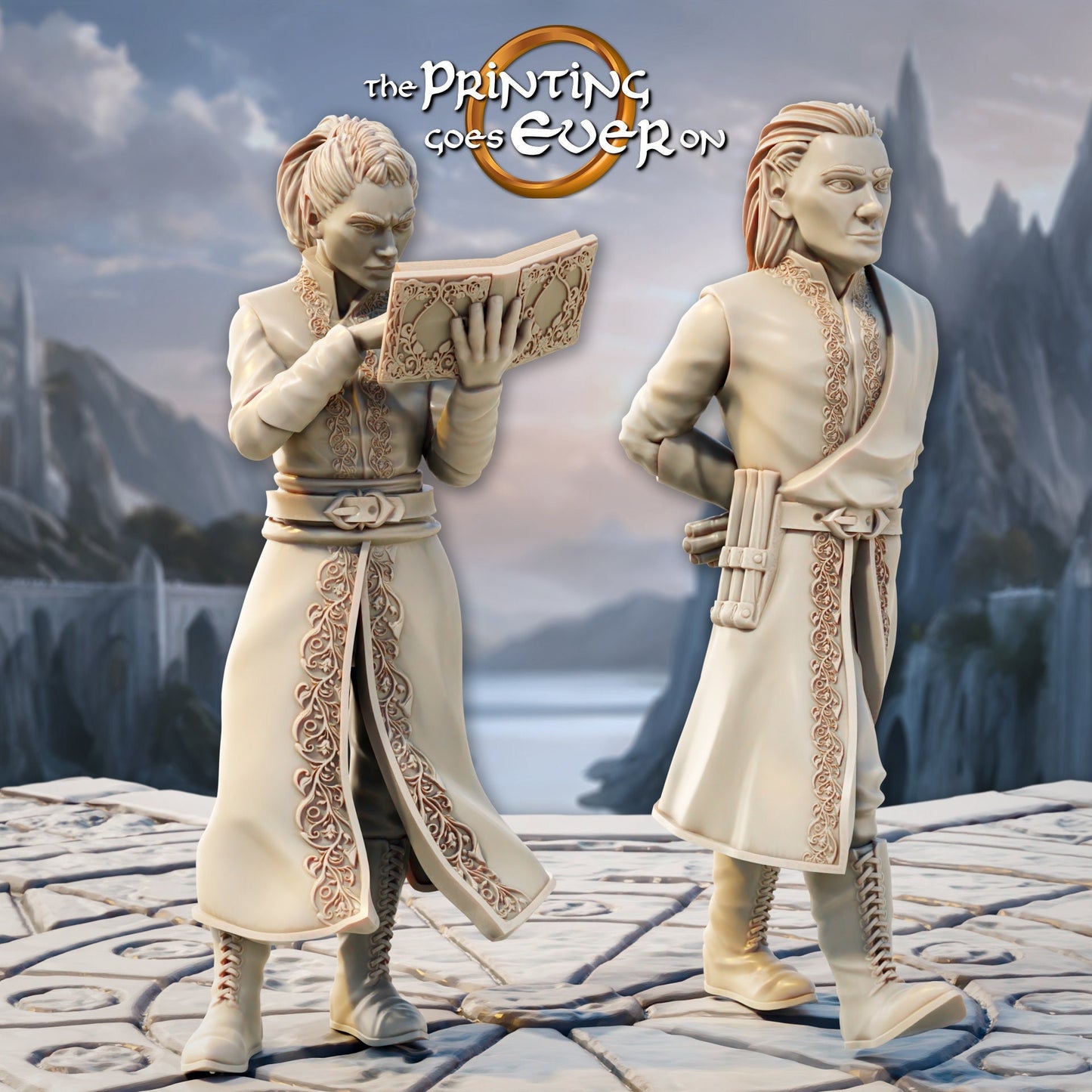 Elven Loremasters - Set of 2 (sculpted by Print Goes Ever On)